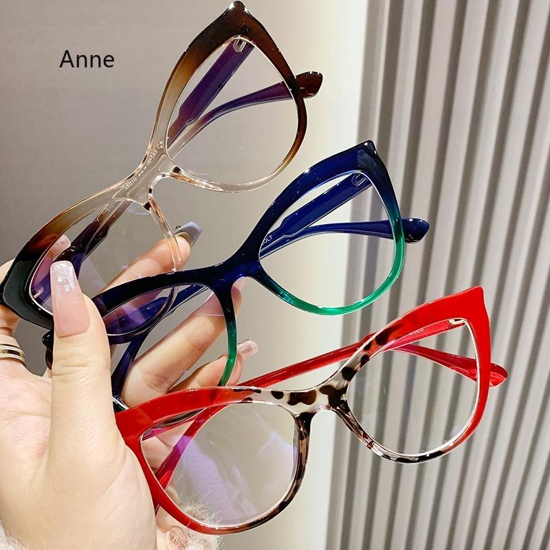 Vintage Fashion Cat Eye Computer Glasses for Women T-shaped Optical Eyewear Anti Blue Light Blocking Vintage Style