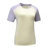 Sports Short Sleeved Color Blocked Fitness Top, Women's Tight Yoga Suit, Outdoor Running Casual T-shirt