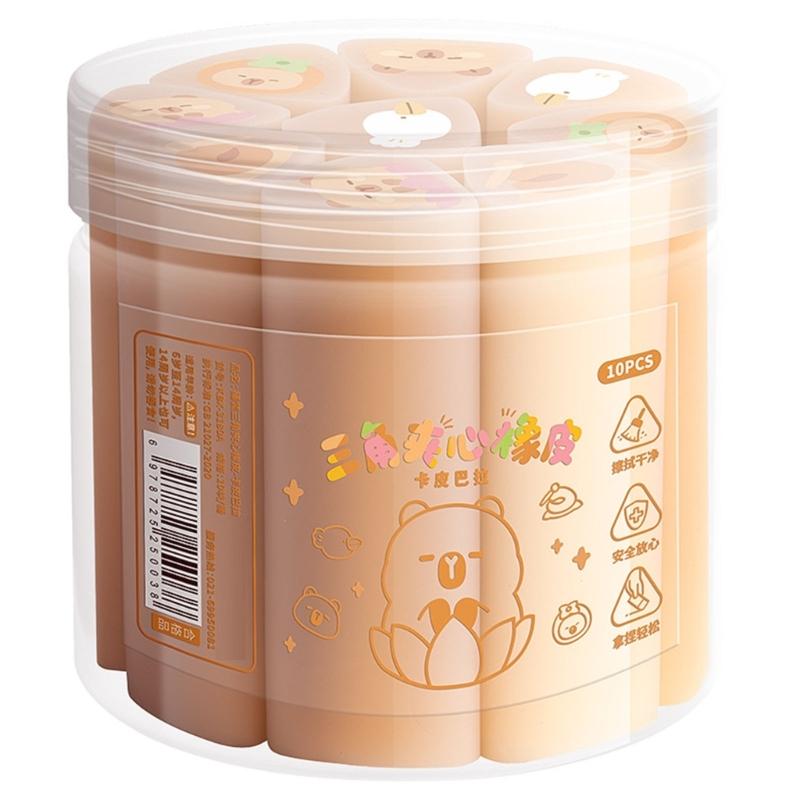 10 Pcs Painting Erasers Cartoon Erasers Lovely Pencil Erasers Easy to Clean Reward Gift For Precise Correction