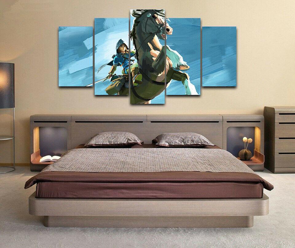 Аниме персонажи игры Лошадь 5 панель холст картина печать стены искусства холст живопись — фото 2