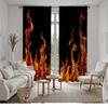 2 Stück Lebendige Flammen Verdunkelungsvorhänge – Halbtransparent für Wohnzimmer & Schlafzimmer Dekoration
