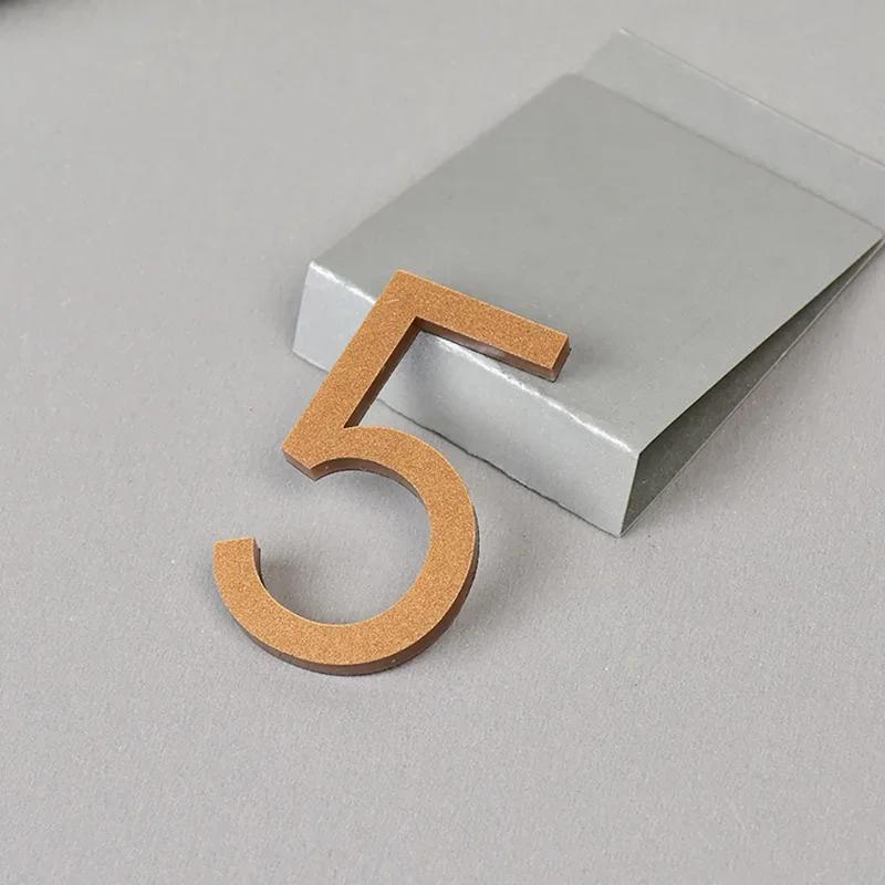 0-9 Ziffern Hausnummer Aufkleber 3D Selbstklebend Türschild Außen Briefkasten Hotel Apartment Zimmer Adressschild Heimdeko