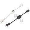 US AC 2 Prong Male Female Power Cable Flame Retardant  On Off  Extension Cord for 1‑15P Male to 1‑15R Female Plug