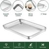Stainless Steel Baking Sheet with Cooling Rack Set 12×16 Inch Oven/Dishwasher Safe for Baking Cooling Draining