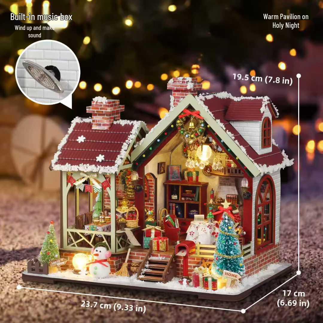 DIY Miniature Christmas Cabin: Holy Night Pavilion Scene