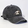 Lying puppy print vintage design for both men and women, outdoor leisure, sun protection, hiking hat