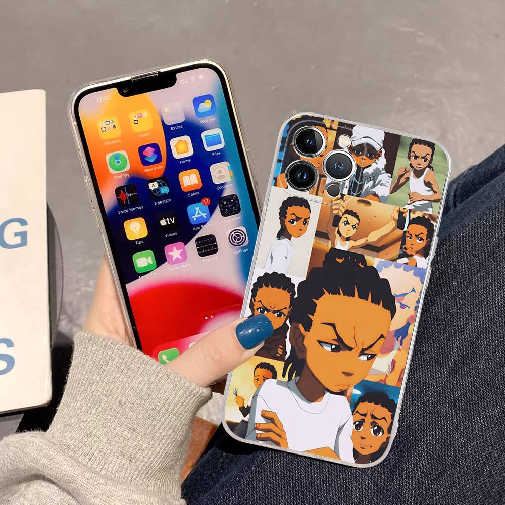 Cartoon The Boondocks Transparent TPU Phone Case For IPhone 17 11 12 13 14 15 16 Pro Max 16 Plus Cover