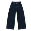 Small Wide-leg Jeans for Women In Autumn and Winter, Slimming, Loose, High-waisted Nine-point Straight Velvet Pants