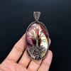 Tree Of Life Mookaite Pendant, Handmade Gemstone 999 Copper Wire Wrap Pendant Antique Jewelry, For Gift Copper Jewelry