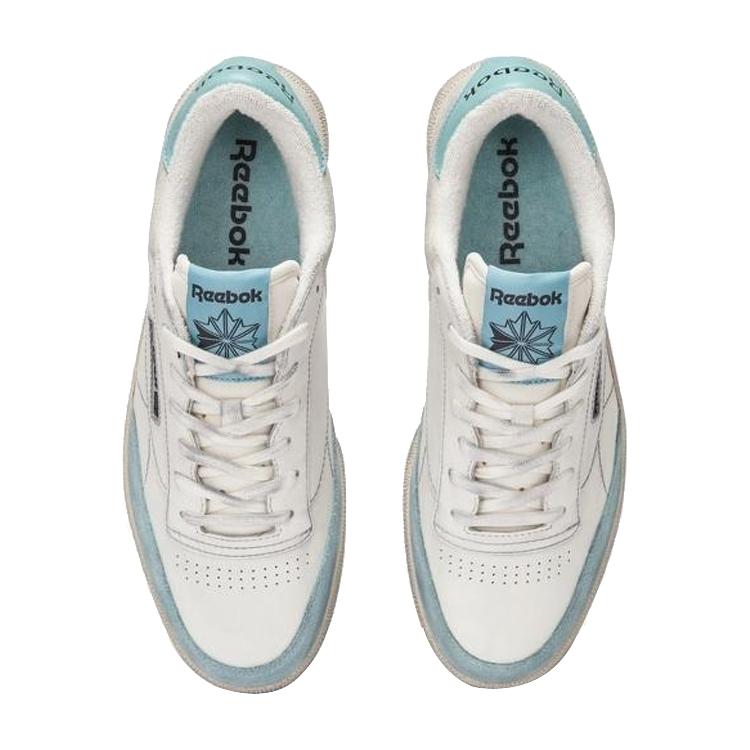 Reebok Club C White Light Blue Distressed Unisex Sneakers RMIA011C99LEA005-0140