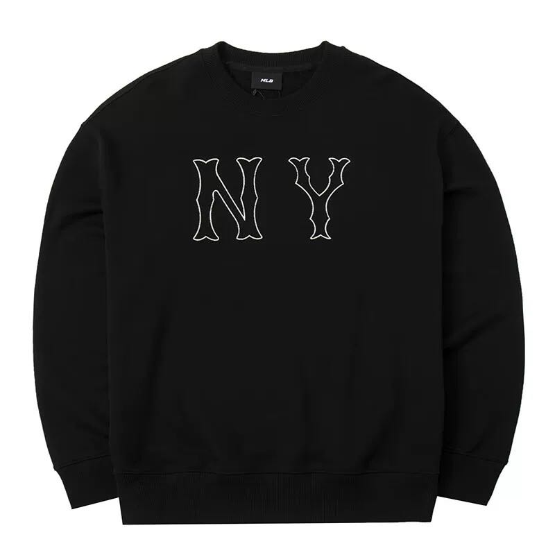 MLB New York Yankees Logo Outdoor Freizeit Sport Rundhals Sweatshirt Unisex Sweatshirt Schwarz 3AMTB3044-50BKS M black