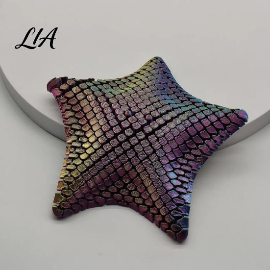 Table Decorations 3D Printed Articulated Sea Animal Figurine, Flexible Joint Movable Ocean Artistic Desktop Decor Creature Fidget Toy, Stress