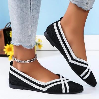 Módní pracovní obuv pro ženy 2024 podzimní nové špičaté dámské ploché boty trendy kontrastní barva Dámské boty pro volný čas Zapatos De Mujer
