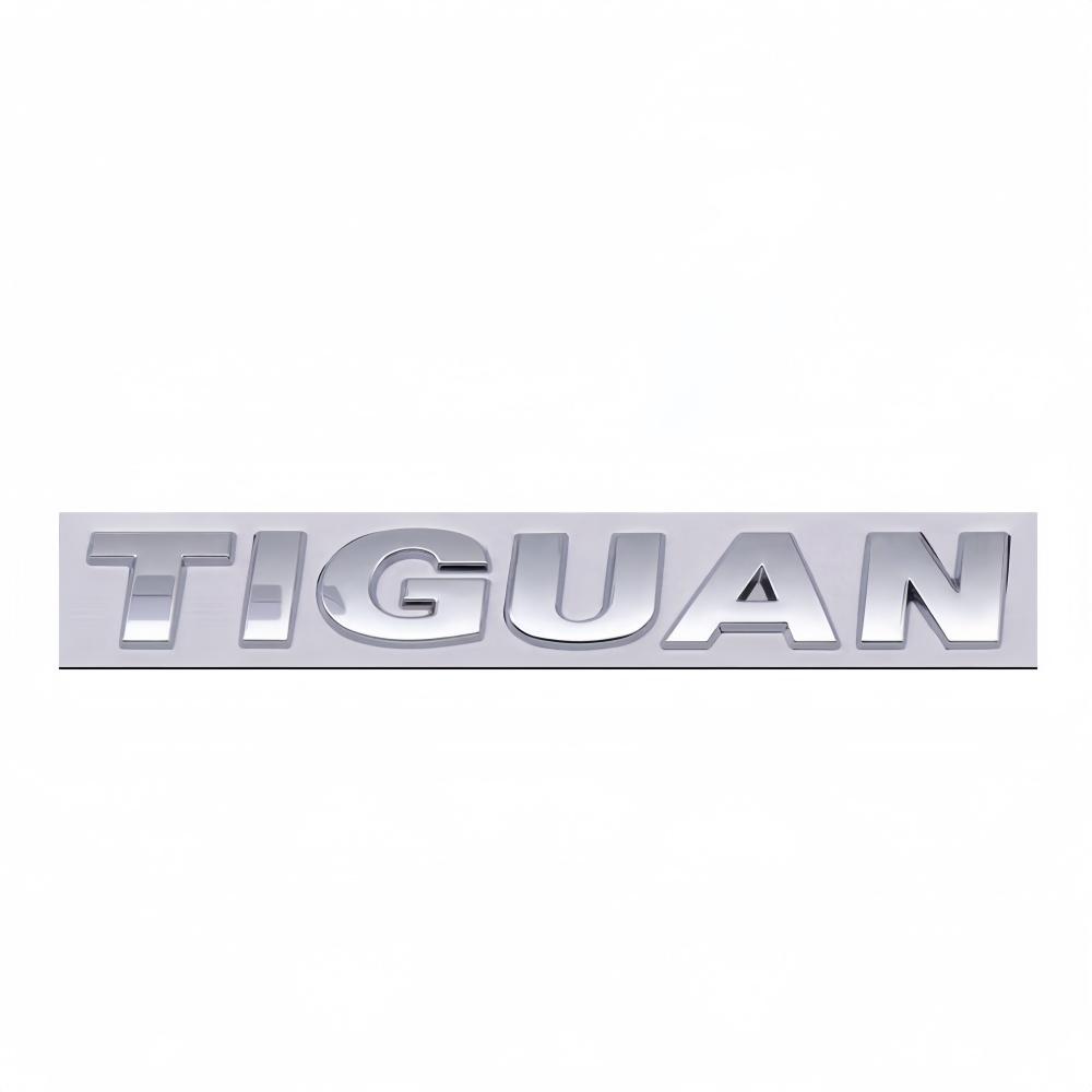 Pegatina de Coche 3D Metal Cromado Plata Negro Maletero Trasero Carrocería Guardabarros Letras TIGUAN Etiquetado Emblema Insignia Logo