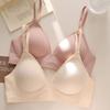 Girl conceived floral polka dot soufflé breathable triangle cup underwear without steel ring gathering comfortable anti-sagging bra