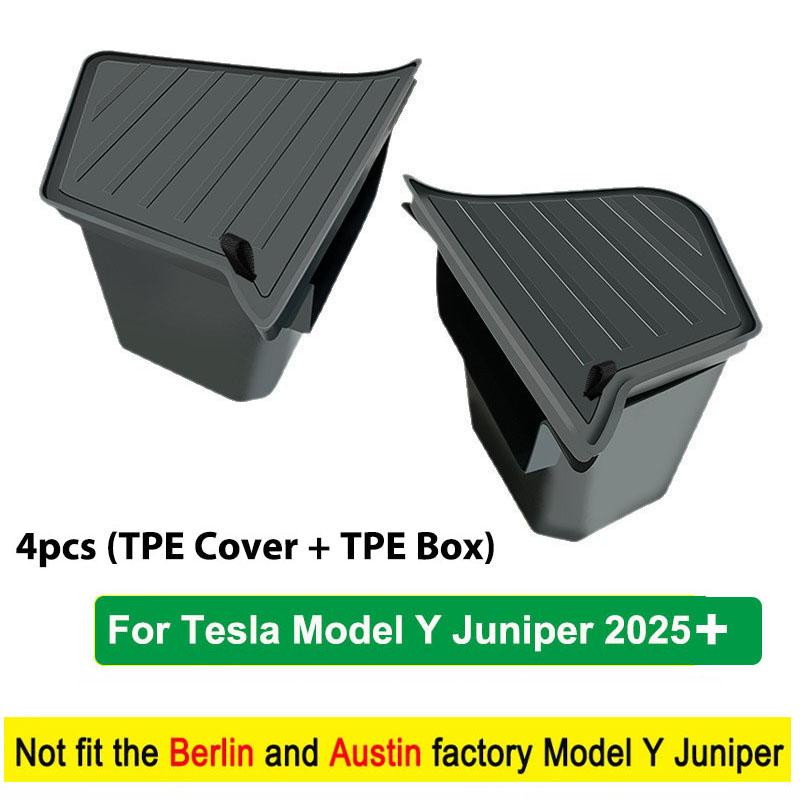 Trunk Organizer For Tesla Model Y Juniper Launch Refresh 2025 2026 Rear Trunk Storage Bins Side Box Organiser Trim Accessories