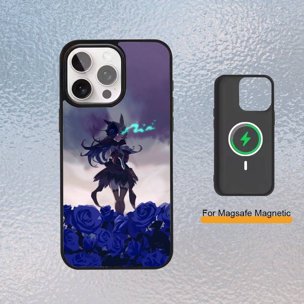 Jolie coque de téléphone Derby U-Uma Musume pour iPhone 17,16,15,14,13,12,11 Plus,Pro Max Housse de chargement sans fil magnétique
