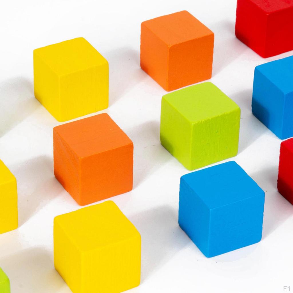 Math Learning Blocks Preschool Colorful Mathematics Teaching Aids Color Matching Number