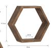 1PC Shelving Wall Hanging Wooden Hexagonal Frame Lattice Succulent Plant Frame Living Room Wall Decoration Top Wall Hanging Frame for Home