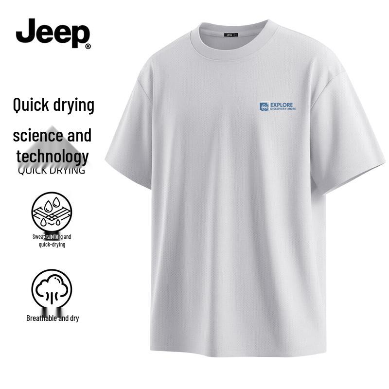 JEEP Men s Ice Silk Quick-Dry Short Sleeve T-Shirt L