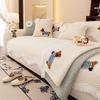 Velvet Sofa Cover for Four Season, Thick Plush Back Towel, Non-Slip, Living Room Sofa Cover,Dust-Proof,Furniture Protector Cover