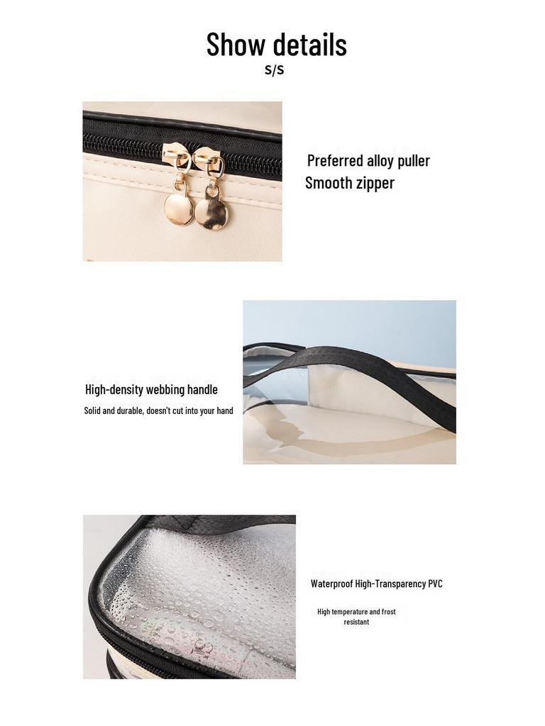 Luxuriöse Damen-Reise-Make-up- und Toilettenartikel-Tasche mit großem Fassungsvermögen