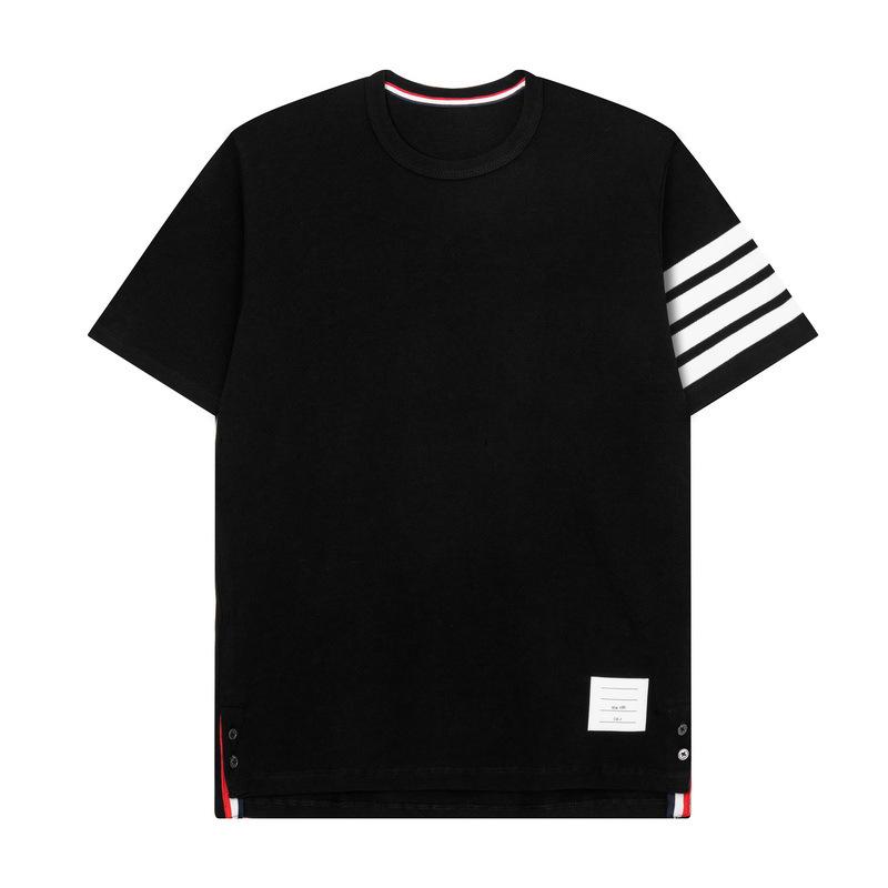 

Футболка унисекс из плотного хлопка с короткими рукавами, круглым вырезом и узором из четырех полос S