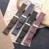 18mm 20mm 22mm Quick Release Weave Bracelet Vintage Genuine Leather Tweed Nylon Strap for Omega for Seiko Smartwatch Watch Band