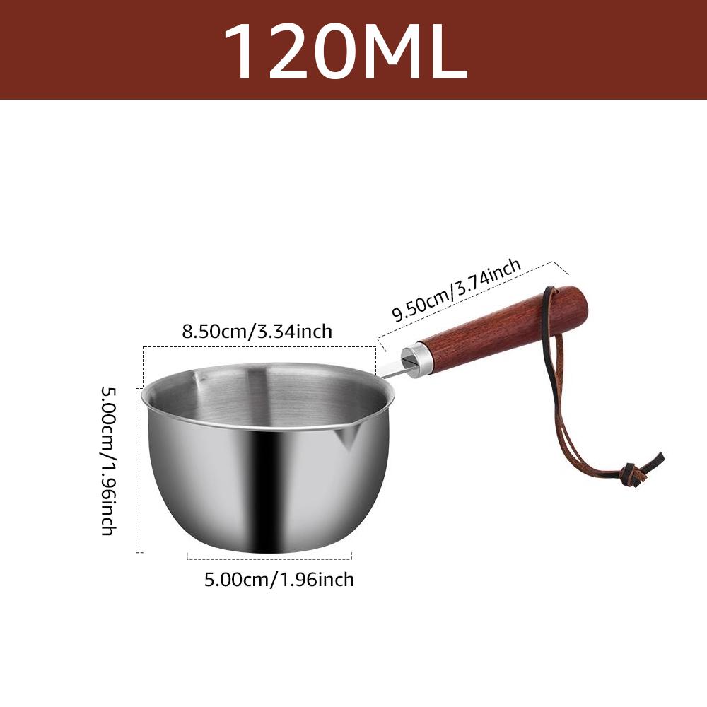Stainless Steel Hot Oil Pot Milk Pan Stainless Steel Sauce Small Saucepan Cooking Boiling Butter Warmer Melting Kitchen Pan