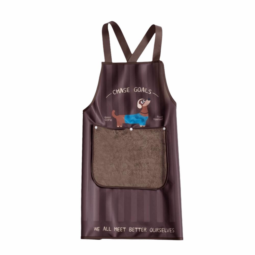 Detachable Hand Wipe Kitchen Oil Resistant Apron Dirt-Proof Catering Work Clothes  Home Use