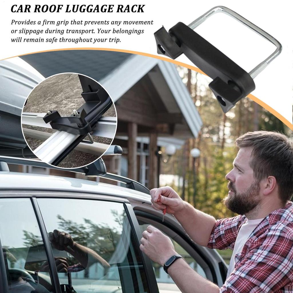 Luggage Rack For Car Roof Cargo Roof Clamps Luggage Carrier Heavy-Duty Automotive Mounting Clips For Construction Material