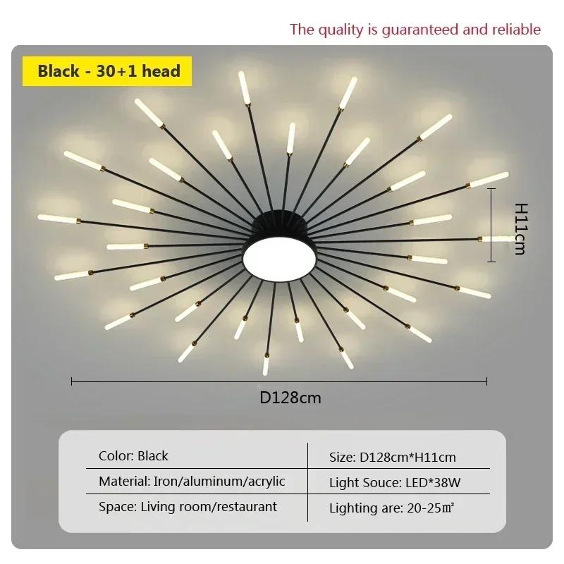 Modern LED Ceiling Lamps Acrylic Sunflower Ceiling Lights Brushed Antique Gold Creative Chandelier Living Dining Room Lighting