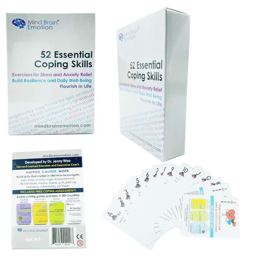 52 Essential Coping Skills Cards: Stress Relief and Party Game