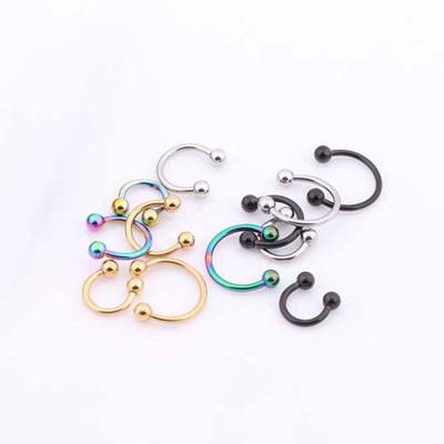 Punk For Women Hoop 1 Pcs Stud Earrings Ball C Shape Body Piercing Lip Rings Nose Rings Jewelry