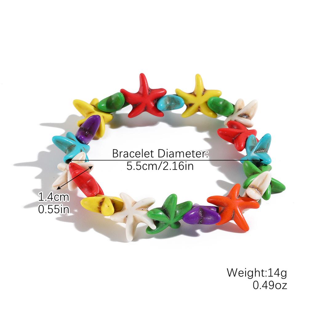 Bohemian Braided Knotted Bracelet Ocean Series Woven Natural Shell Starfish Bracelet