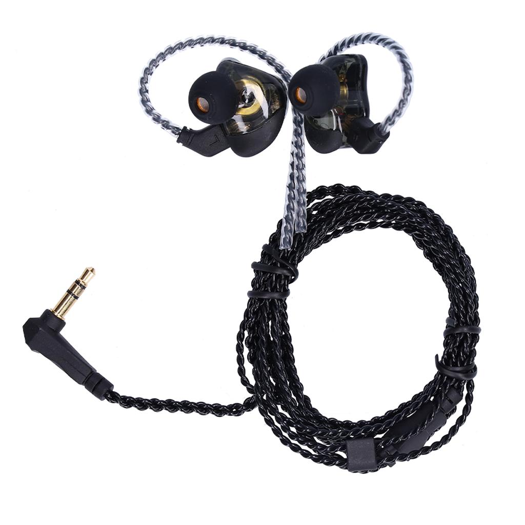 Earphones Super Bass Boost Wired Earbuds Noise Reduction Stereo Headphones for Listen To MusicWithout Microphone Black