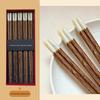 Elegant Unpainted Jade-Inspired Non-Slip Solid Wood Chopsticks Gift Set