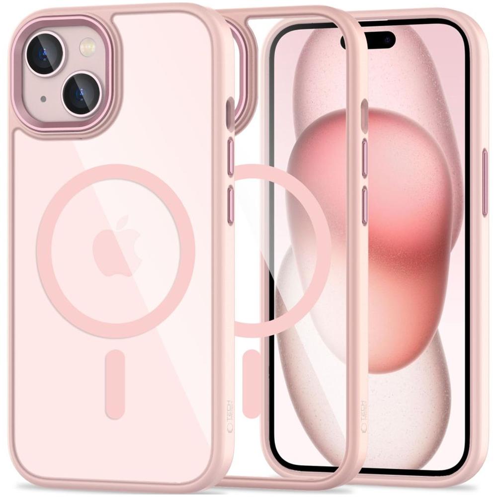 Tech-Protect MagMat (Apple iPhone 15), Smartphone Hülle, Pink, Transparent - Bild 5