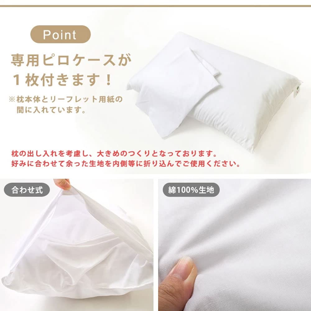 Large Pillow [Made in Italy by Sleep Medical in Anna Blue] 45 x 75 x 12 cm, Includes 1 Pillowcase, Eco-Tex 100 Certified, Washable, Hand Washable,