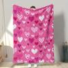 Suitable for Sofas Beds Travel Valentines Day Gifts Room Decoration Includes Polyester Blended Bedding with Fun Heart Patterns
