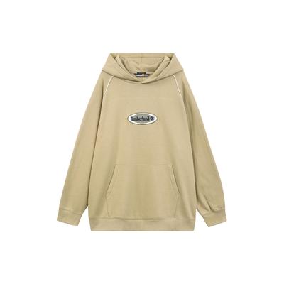 Buchstabenlogo Bestickter Hoodie Herren Hoodies Khaki A6Q5H-DH4