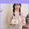 Stylish Lace Princess Mini Pearl Handheld Purse For Girls With Floral Patterns And Breathable Polyester