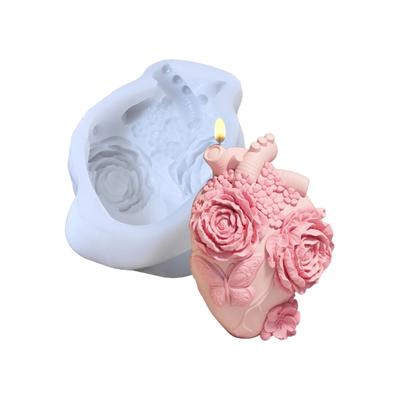 Praktische Herzform Blumenkerze Silikon Bastelform Für DIY Kunstprojekte Und Heimdeko Zubehör Herstellung