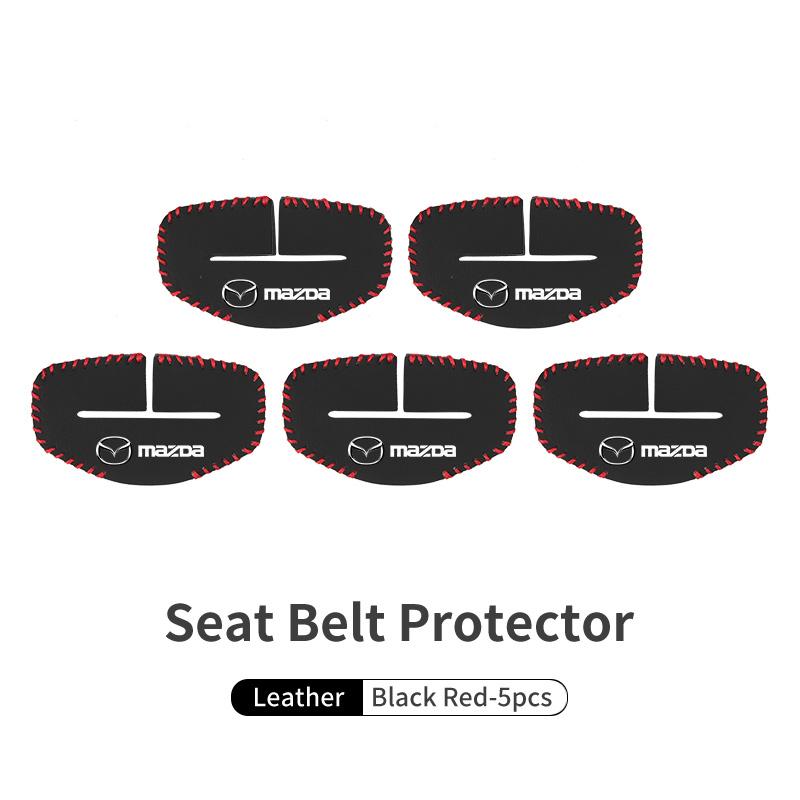 Car Seat Belt Buckle Cover Leather Protector Anti-collision Case For Mazda 3 CX3 CX4 CX5 CX7 CX8 CX9 CX30 RX7 Atenza Axela