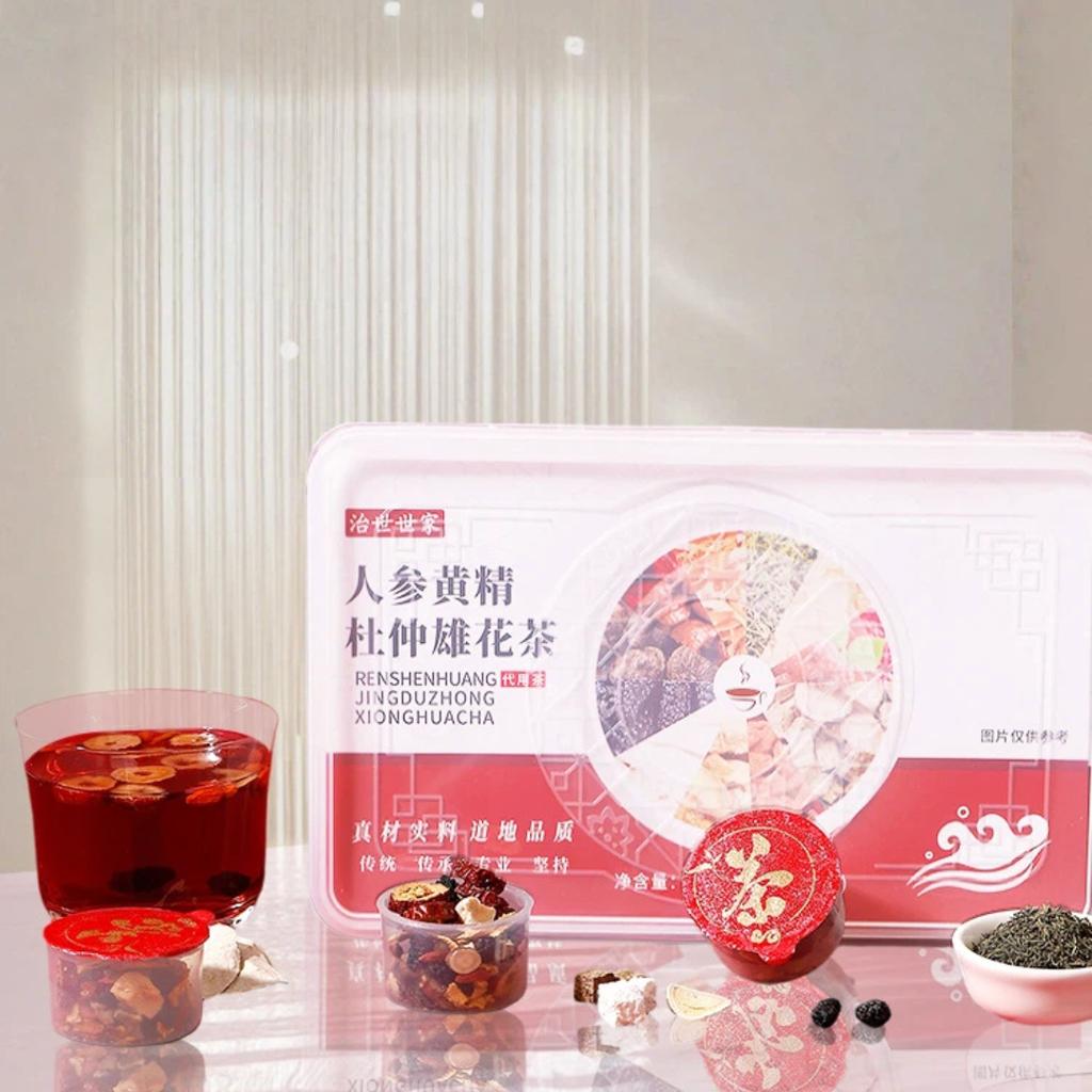 Ginseng, Solomon's Seal, Eucommia Male Flower Tea Bozhou Health Tea Bags Men's Wellness Tea