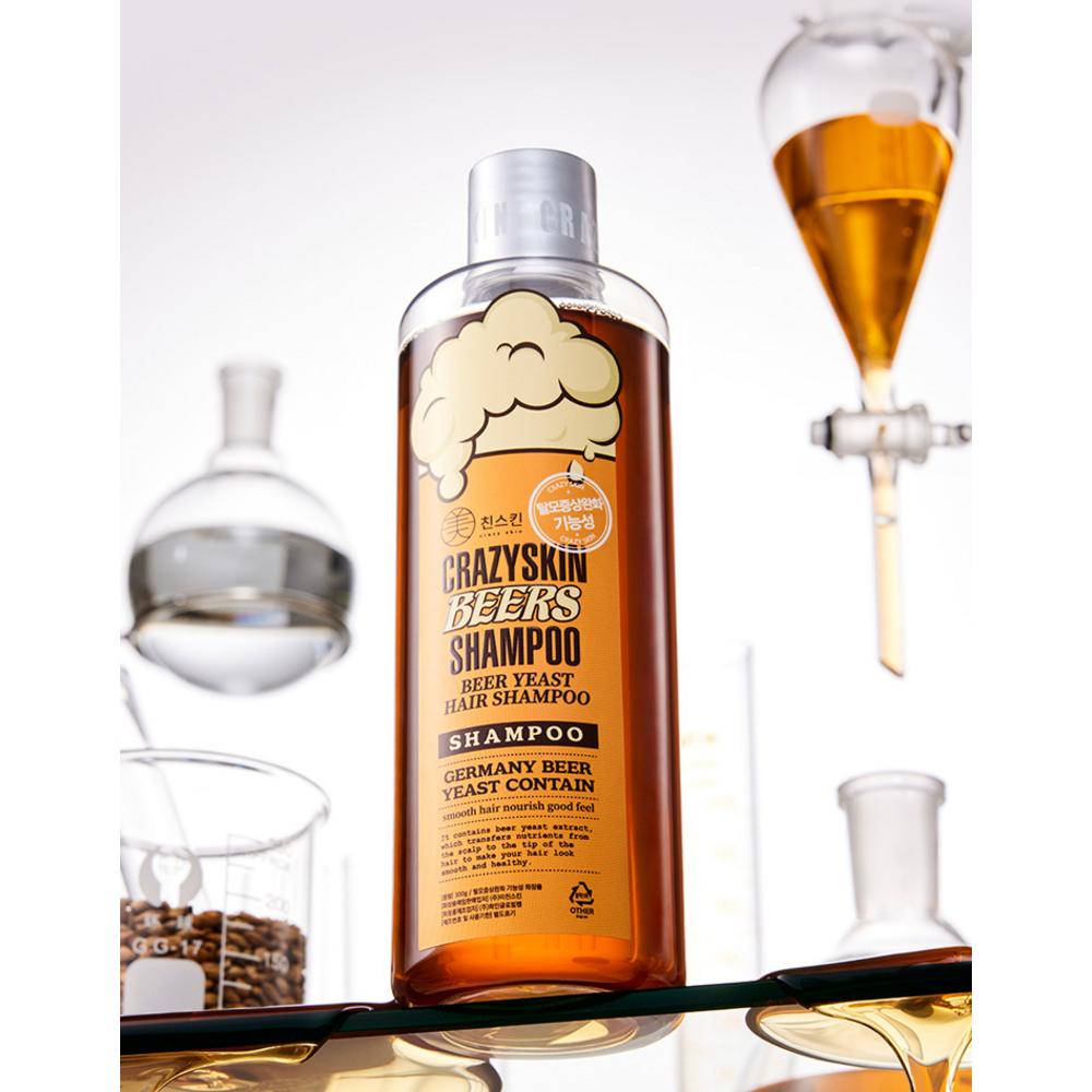 Șampon funcțional Crazy Skin cu drojdie de bere pentru ameliorarea căderii părului, 300g, 4 buc.
