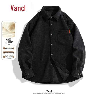 VANCL Men's Fleece-Lined Corduroy Shirt Jacket