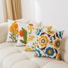 1pc Towel Embroidery Flower Pillow Cases Simple Home Living Room Sofa Decoration Cushion Cover Bay Window Without Pillow Core