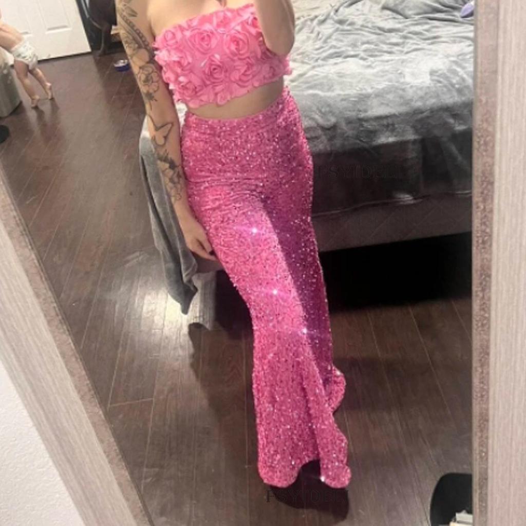 Women's Waist-Slimming Sequin Wide-Leg Pants - Summer Fashion, European & American Style