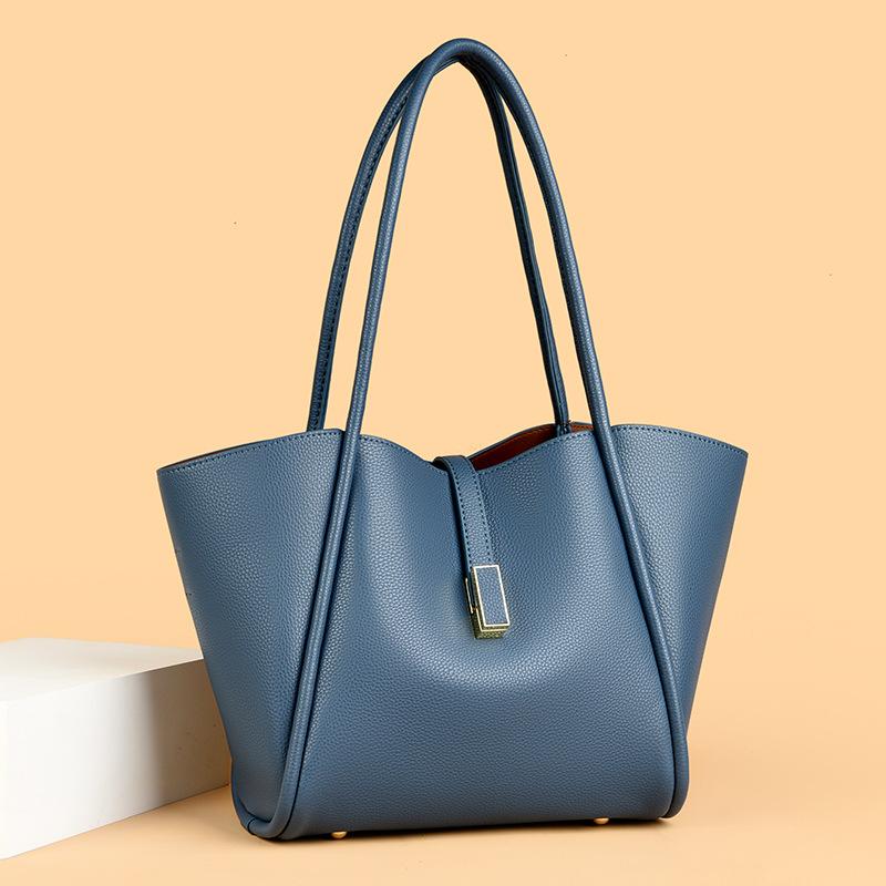 Retro Texture Tote Bag, Simple and Versatile, Fashionable Shoulder Bag, High-end Sense, Large Capacity Vegetable Basket Handbag